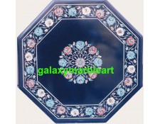 Black marble inlay table top with simple design  BPOC-23172