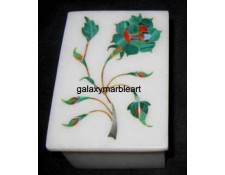 Marble box decorated with simple rose flower design RE2310