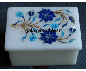  marble inlay box with only top work box-RE2314