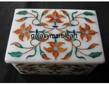 Delicate inlay work box with cornelian stone box-RE2301