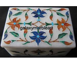 geometrical design lapis-cornelian stones combination box-RE2302