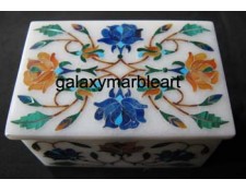 marble inlay box with rose flower design box-RE2303