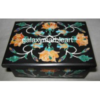 Semi precious stones inlaid-black box-RE2307