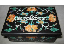 Semi precious stones inlaid-black box-RE2307