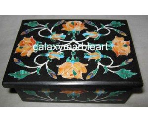 Semi precious stones inlaid-black box-RE2307