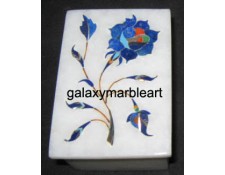 Marble box decorated with simple rose flower design box-RE2308