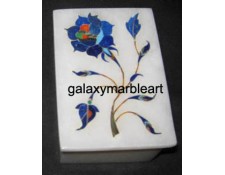 Marble box decorated with simple rose flower design RE2309