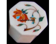 Stones inlaid marble trinket box OC218