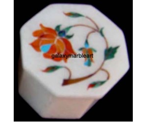 Stones inlaid marble trinket box OC218