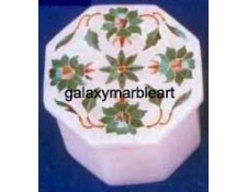 Marble inlay ring box with simple design OC283