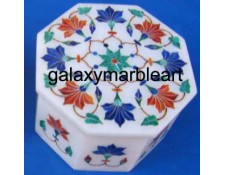 Delicately done marble inlay box  OC3114