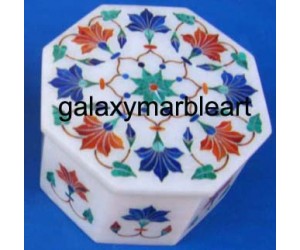Delicately done marble inlay box  OC3114