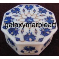  marble box with lapislazuli stone  OC301