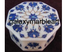  marble box with lapislazuli stone  OC301