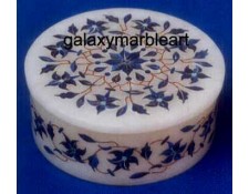 marble inlay agra art box-RO453