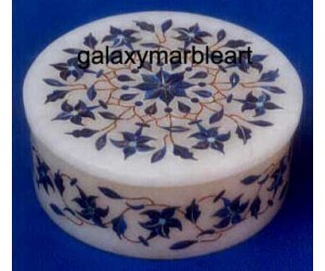 marble inlay agra art box-RO453