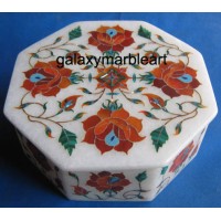 white marble inlay box-OC504