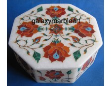 white marble inlay box-OC504