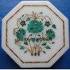 Decorative stone inlaid makrana marble box-OC605