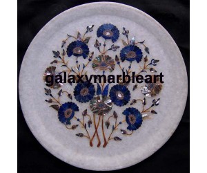Buta flowers design stones inlaid plate Pl-1103