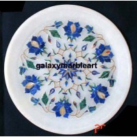Wall decor marble inlay plate with geometric pattern Pl-607
