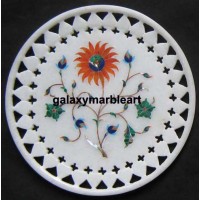 Wall decor marble inlay plate with  filgree work  Pl-610