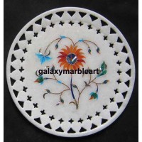Home decor marble inlay plate with  filgree work Pl-611