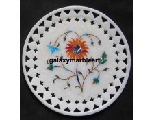 Home decor marble inlay plate with  filgree work Pl-611