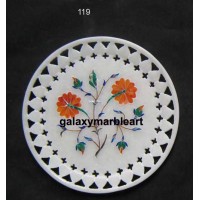 Marble inlay plate  for wall decoration with  filgree work Pl-612