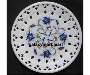 Marble inlay wall plate  with  jali work Pl-615