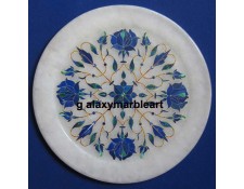 Geometrical design lapis inlaid plate Pl-616