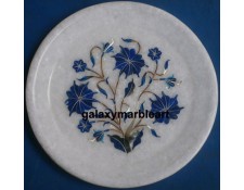 Floral design marble plate with mainly lapis lazuli stone plate Pl-625