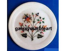 Agra marble inlay handicraft plate Pl-671