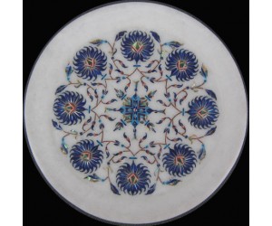 Marble inlay intricate  workmanship plate Pl-803
