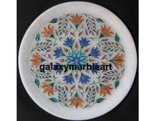 Top Quality stones inlaid marble plate Pl-806