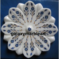 Lotus plate with lapislazuli stone plate Pl-811