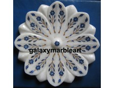 Lotus plate with lapislazuli stone plate Pl-811