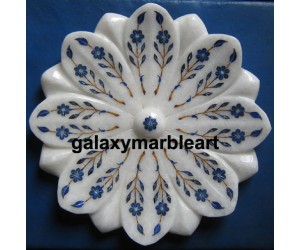 Lotus plate with lapislazuli stone plate Pl-811