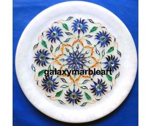 Handmade from Natural marble and semi-precious stones plate Pl-828