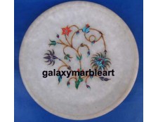 Marble inlay intricate workmanship plate Pl-504