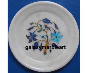 Home decor marble inlay plate Pl-514