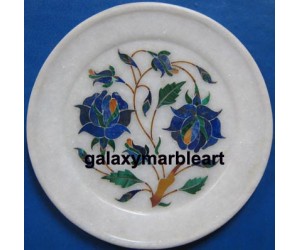 Elegant rose flower inlay work plate Pl-515