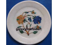 Nice floral pattern stones inlay plate Pl-517