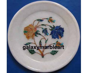 Nice floral pattern stones inlay plate Pl-517