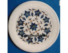 Geometrical design plate with Lapislazuli stone Pl-541