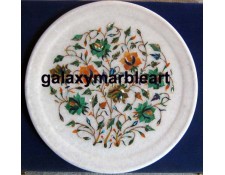 A multi-color bouqet design marble inlay plate Pl-1003