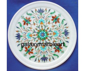 A classic design stones inlaid marble plate Pl-1010