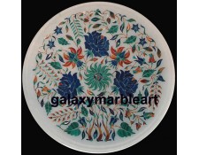 A marble inlay plate with an old style created by a master craftsman Pl-1011