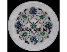 Makrana marble,fine quality inlay work plate Pl-719