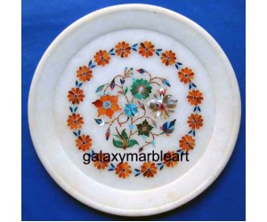 Stones Pietra dura inlay work,gift,handcrafted,Taj Mahal art plate pl-701 